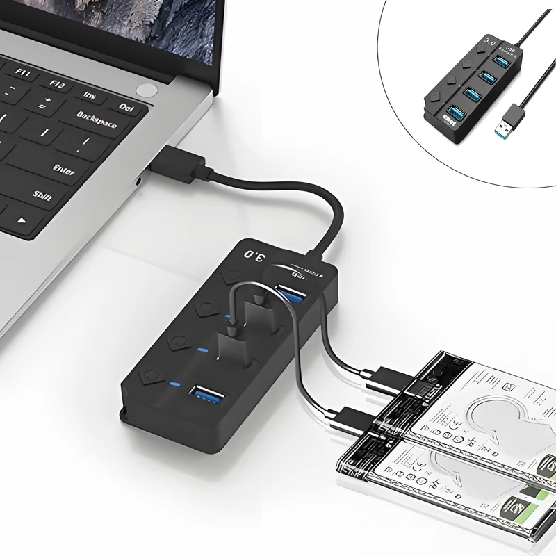 هاب چهار پورت USB 3.0 ای نت مدل En-HT35D