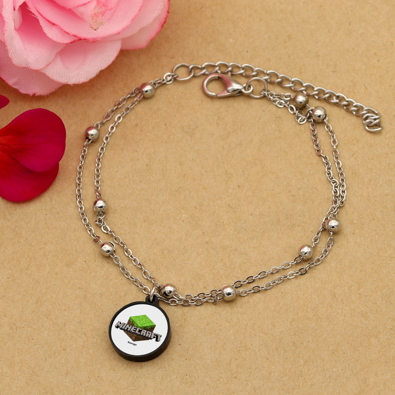 پابند زنانه ناکسیگو مدل شب تاب طرح Minecraft کد LB7386