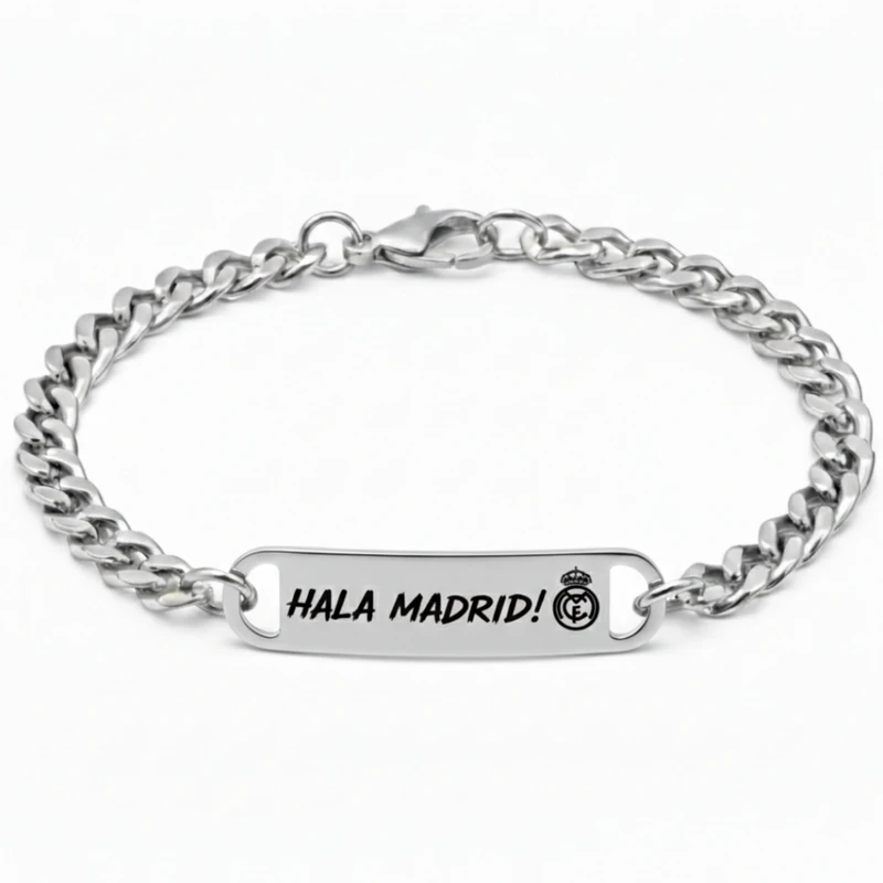 دستبند زنجیری مدل فوتبالی هالا مادرید کد 2