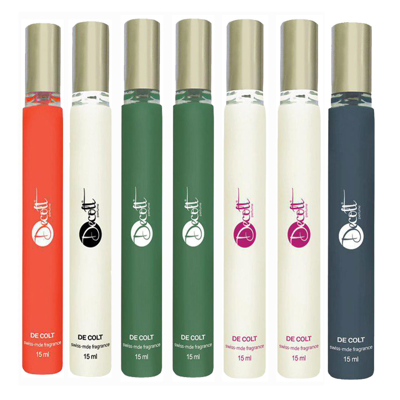 عطر جیبی دکلت مدل 65 حجم 15 میلی لیتر مجموعه 7 عددی