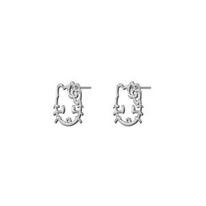 گوشواره نقره ترمه 1 طرح کیتی کد E210