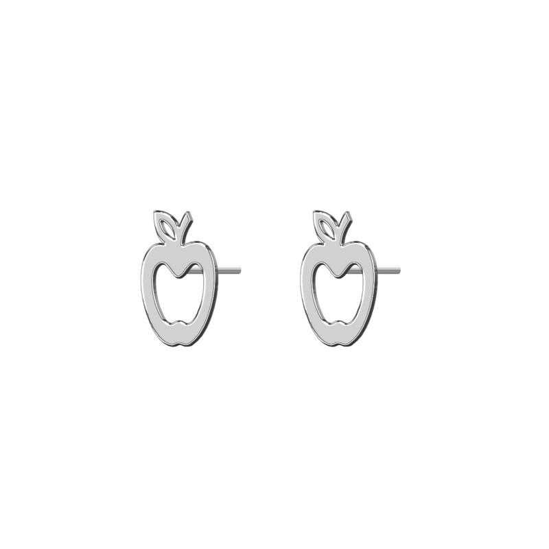 گوشواره نقره ترمه 1 طرح سیب کد E213