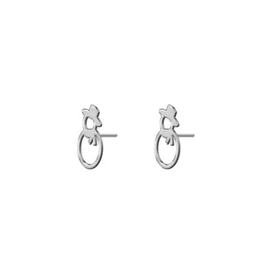 گوشواره نقره ترمه 1 طرح آدم برفی کد E216