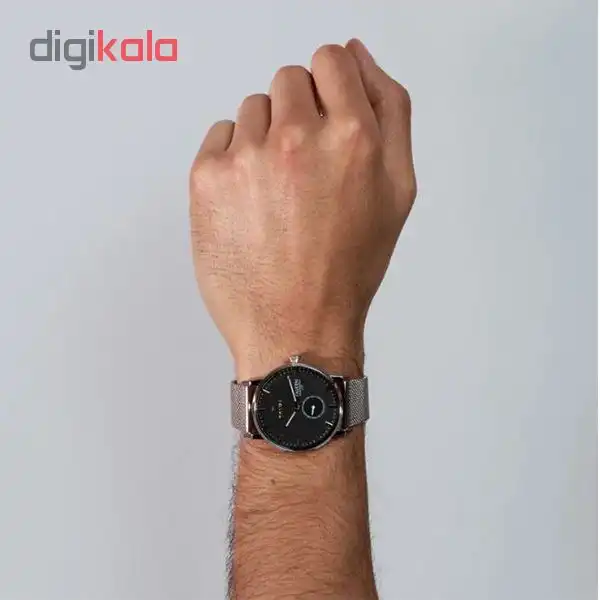 ساعت مچی عقربه ای تریوا مدل Smoky Falken steel mesh