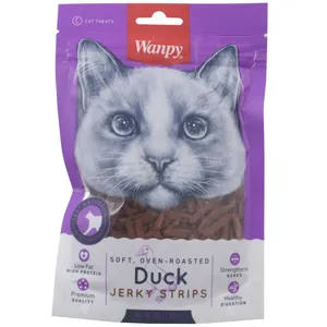 غذای گربه ون پی مدل DUCK JERKY STRIPS وزن 80 گرم