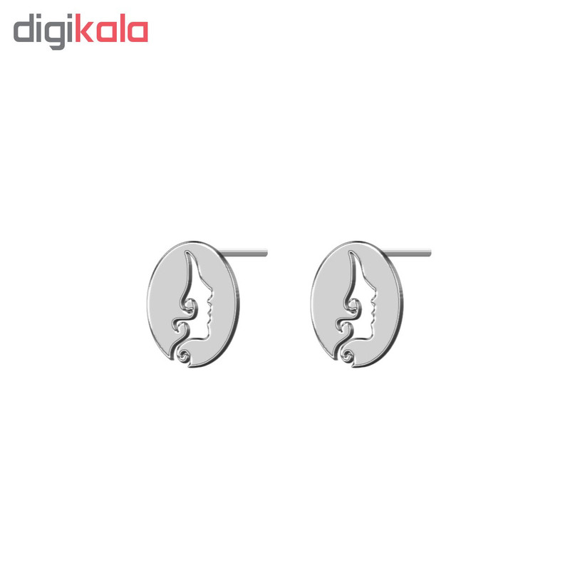 گوشواره نقره ترمه 1 طرح رخ کد E221