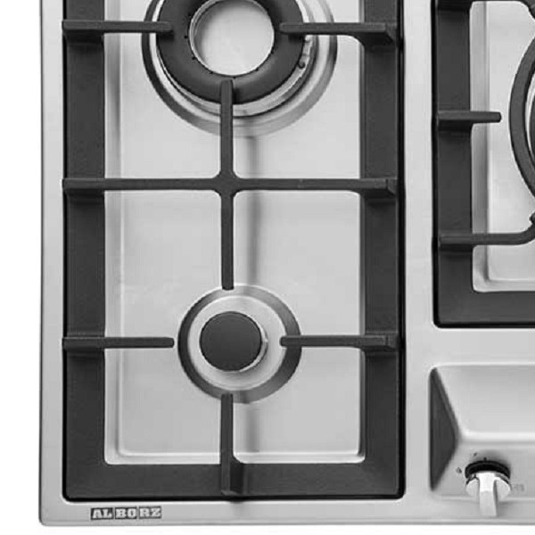 اجاق گاز صفحه‌ای پنج شعله استیل البرز مدل S5910-RED