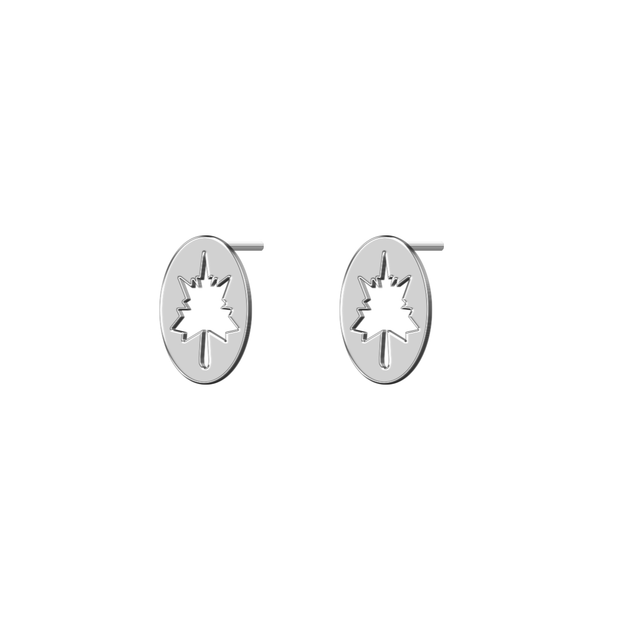 گوشواره نقره ترمه 1 طرح برگ کد E228