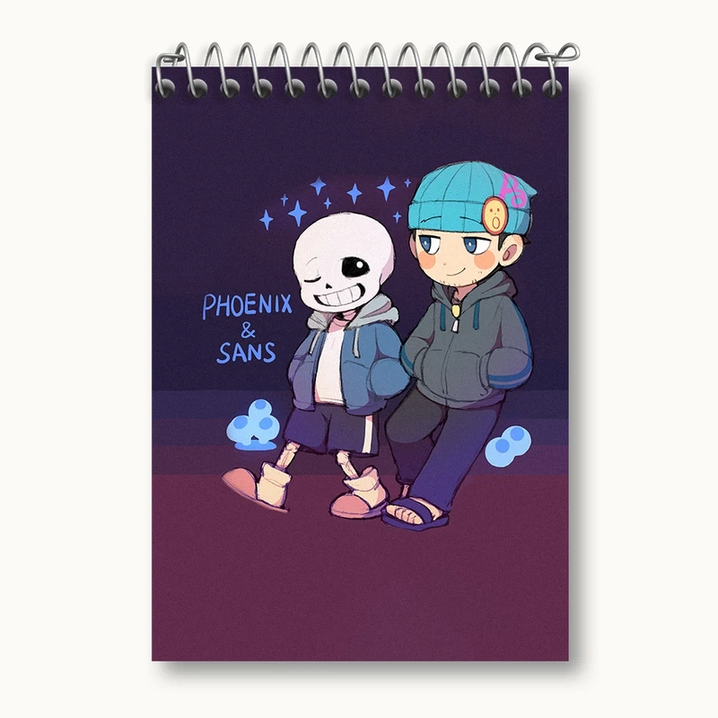 دفتر یادداشت 50 برگ خندالو مدل بازی آندرتیل (Undertale) کد 31726