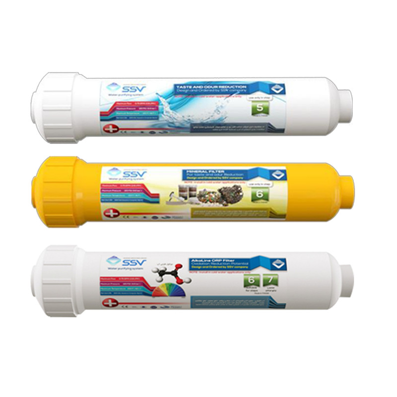 فیلتر دستگاه تصفیه آب اس اس وی مدل پست کربن مجموعه 3 عددی