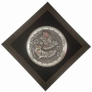 تابلو قلم زنی طرح گل و مرغ کد 2