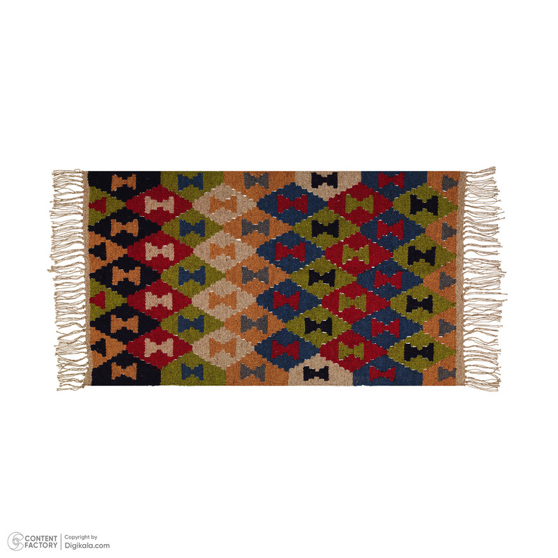 گلیم دستبافت یک متری مدل شنی کد 31