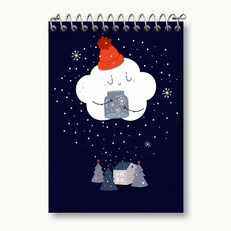 دفتر یادداشت 50 برگ خندالو طرح کریسمس (Christmas) کد N4704