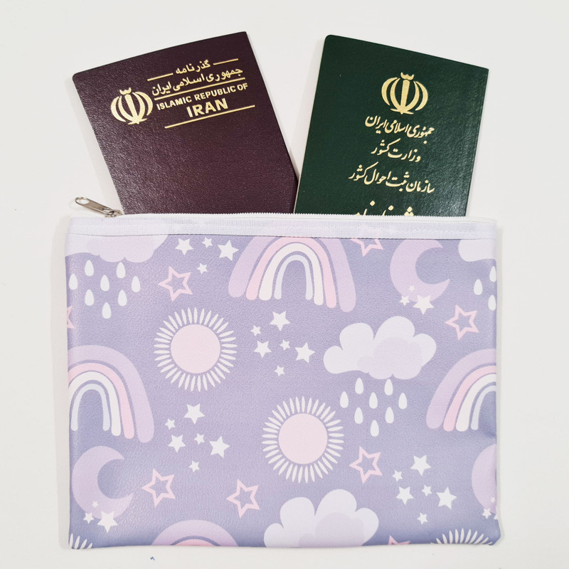 پوشه زیپدار طرح رنگین کمان مدل LFA180211 پوشه زیپدار طرح رنگین کمان مدل LFA180211