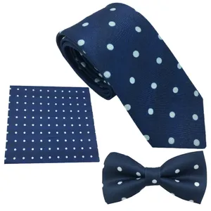 ست کراوات پاپیون و دستمال جیب هکس ایران مدل SET-TRH SRMW