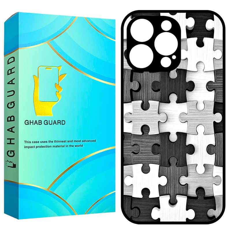 کاور قاب گارد طرح پازل مدل GCHP16P مناسب برای گوشی موبایل اپل iPhone 16 Pro