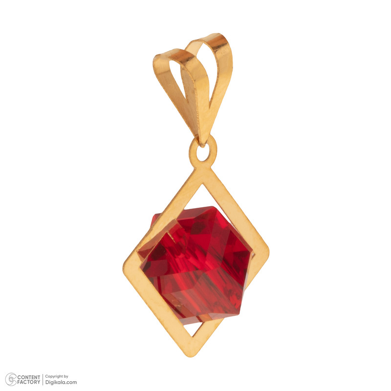 آویز گردنبند طلا 18 عیار زنانه ناریا مدل مکعب رنگ قرمز آویز گردنبند طلا 18 عیار زنانه ناریا مدل مکعب رنگ قرمز