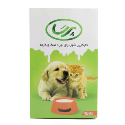 شیر خشک سگ و گربه پرسا وزن 450 گرم