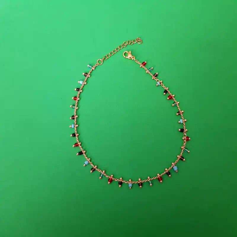 پابند زنانه مدل گوی رنگی