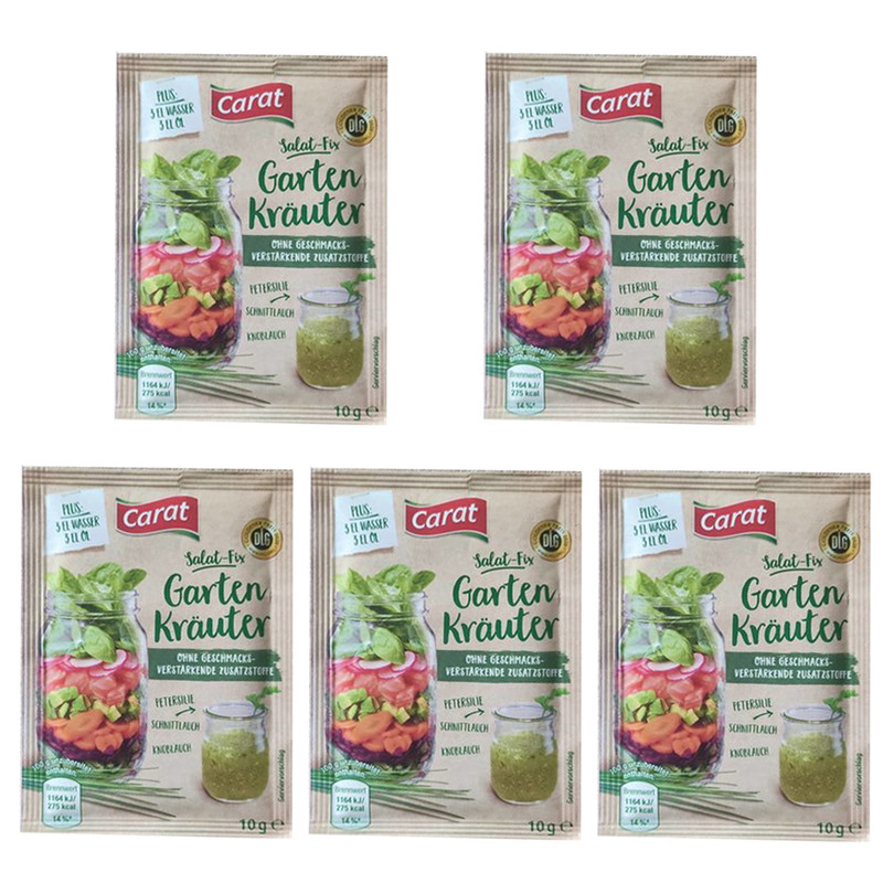 چاشنی سس سالاد کارات مدل Garten وزن 10 گرم بسته 5 عددی 