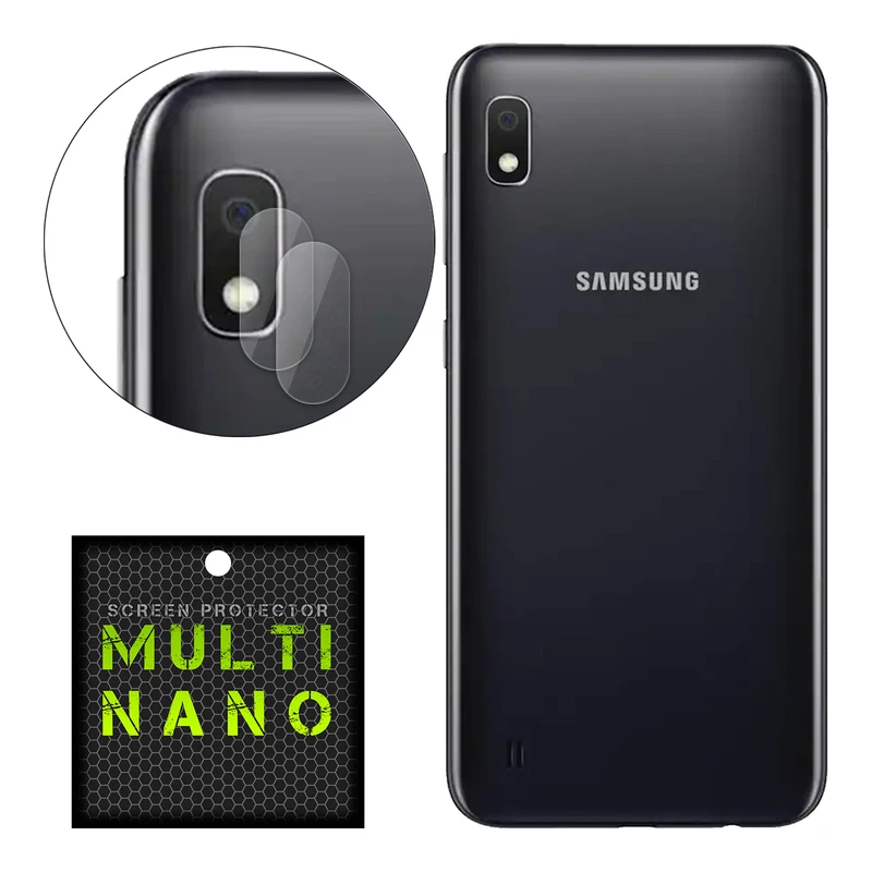محافظ لنز دوربین مولتی نانو مدل Pro مناسب برای گوشی موبایل سامسونگ Galaxy A10 بسته دو عددی