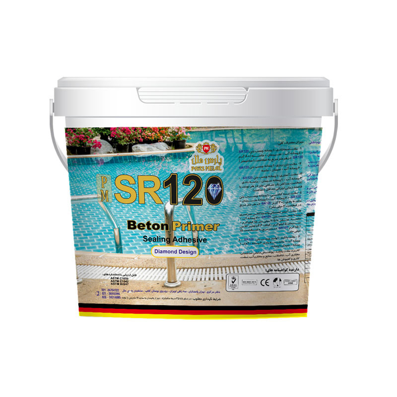 چسب بتن و آب بند استخر پارس ملل مدل SR120 وزن 3.5 کیلوگرم چسب بتن و آب بند استخر پارس ملل مدل SR120 وزن 3.5 کیلوگرم