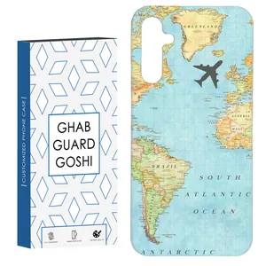 کاور قاب گارد گوشی طرح نقشه جهان کد Dimo-057 مناسب برای گوشی موبایل سامسونگ Galaxy A54