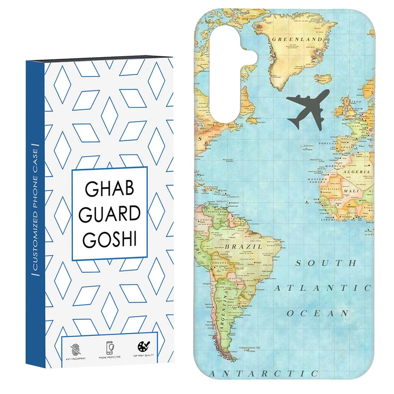 کاور قاب گارد گوشی طرح نقشه جهان کد Dimo-057 مناسب برای گوشی موبایل سامسونگ Galaxy A54