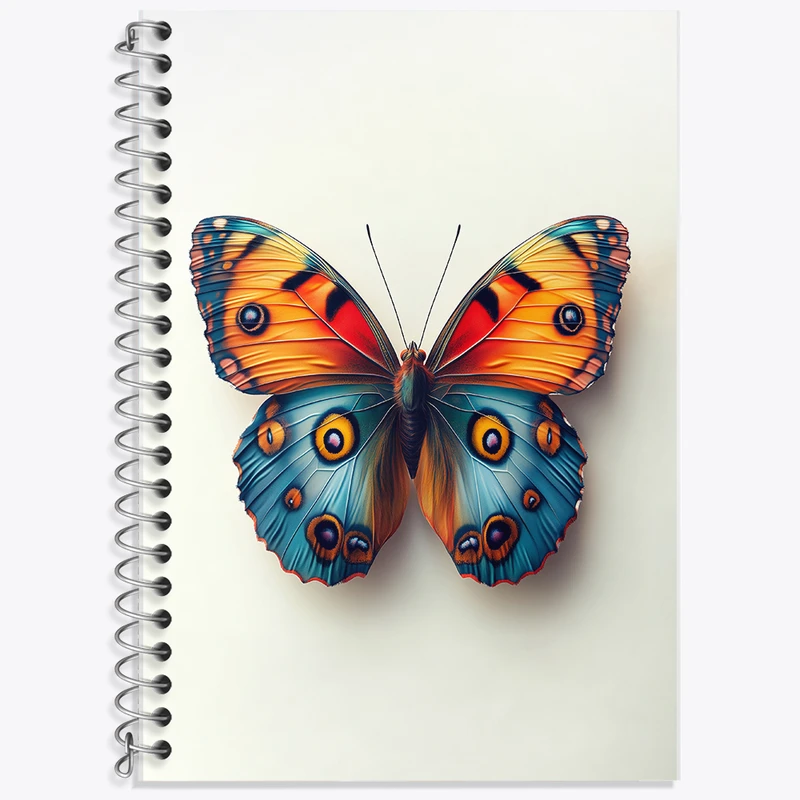 دفتر زبان 50 برگ خندالو مدل سه خط طرح پروانه کد F5299