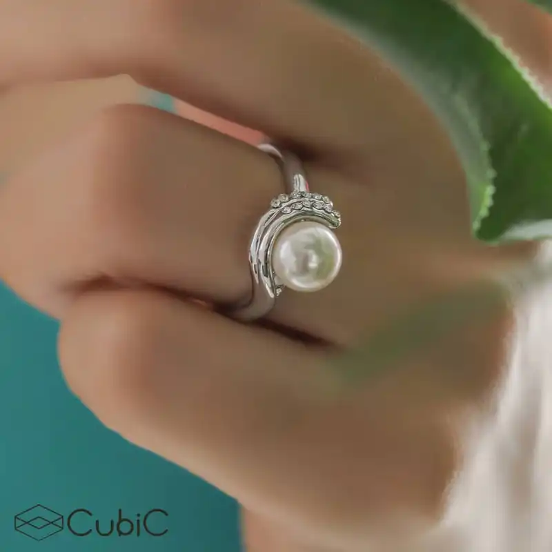 انگشتر زنانه کوبیک مدل QR-001001