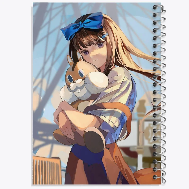 دفتر مشق 100 برگ خندالو طرح تاکینا انیمه لیکوریس ریکویل Lycoris Recoil کد 22973