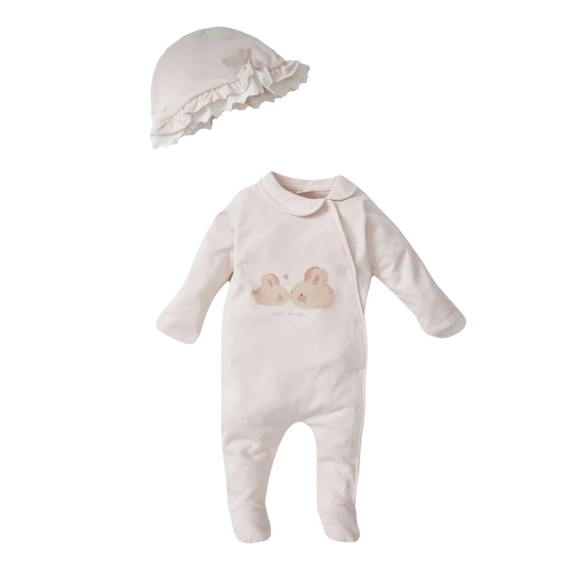 ست بادی و کلاه نوزادی دفکتو مدل Little Rabbit