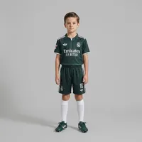 ست تی شرت و شلوارک ورزشی پسرانه رئال مادرید مدل امباپه 3rd 2027