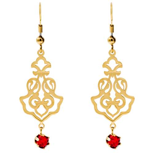 گوشواره بهارگالری مدل Red Classic Ruby کد 207065