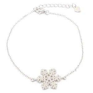 دستبند نقره بهارگالری مدل Snowflake کد 403017