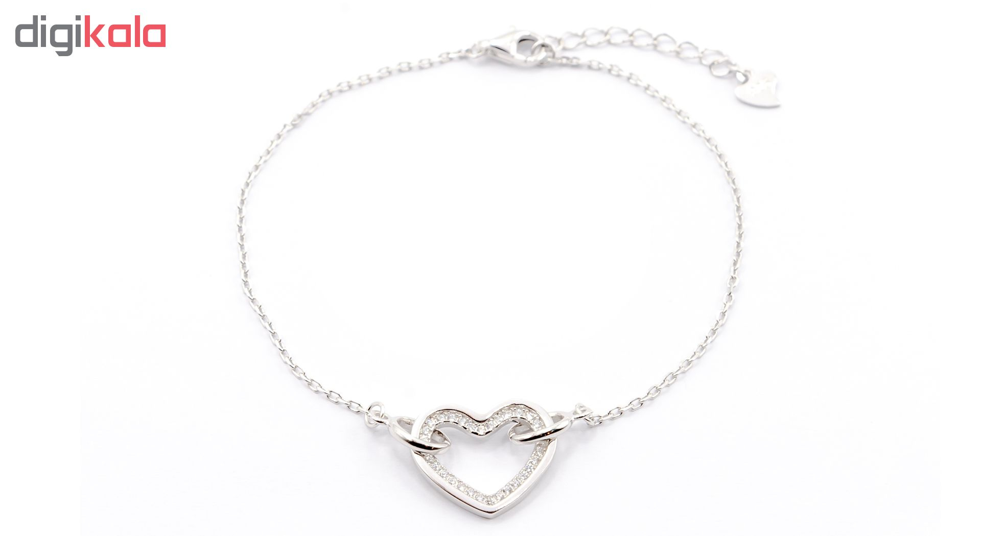 دستبند نقره بهارگالری مدل Silver Heart کد 403015