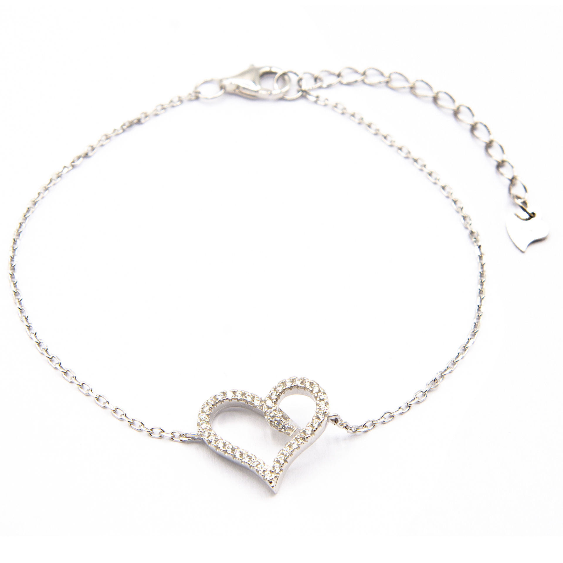 دستبند نقره بهارگالری مدل Luxury Heart کد 403012