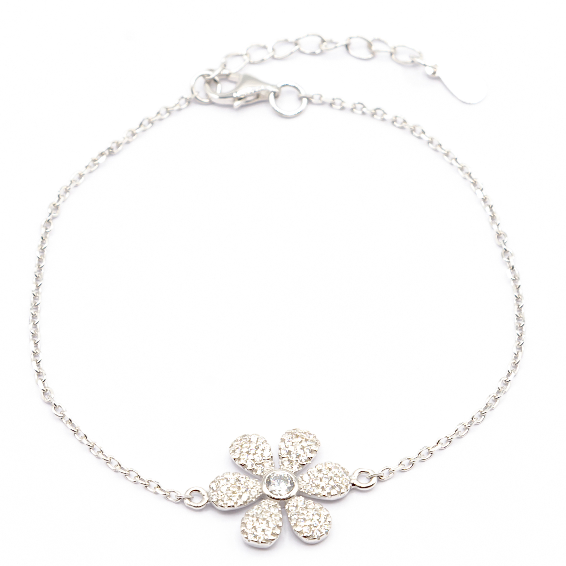 دستبند نقره بهارگالری مدل Margarita Flower کد 403009