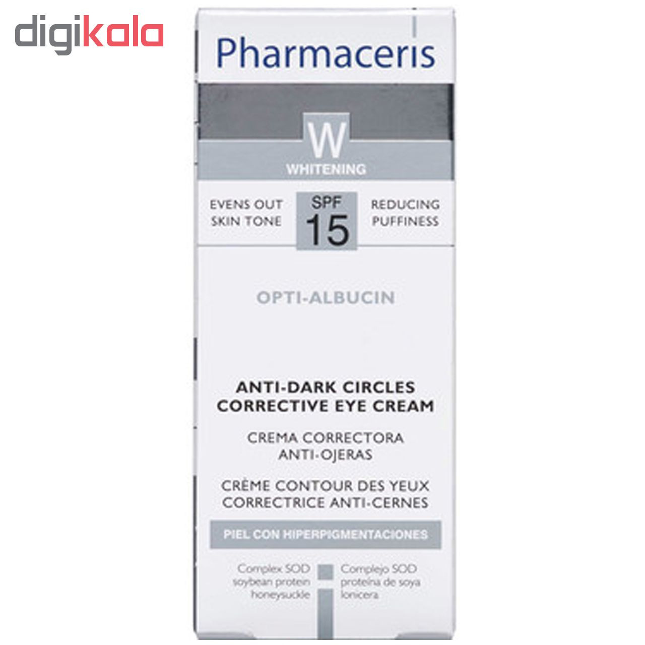 کرم روشن کننده و ضد چروک دور چشم فارماسریز مدل Opti-Albucin حجم 15 میلی لیتر کرم روشن کننده و ضد چروک دور چشم فارماسریز مدل Opti-Albucin حجم 15 میلی لیتر