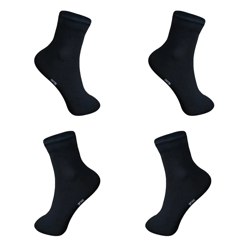 جوراب ساق کوتاه مردانه قطره مدل ساده بسته 4 عددی