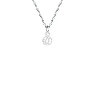 گردنبند نقره زنانه هایکا مدل الماس و حرف U کد n.ha2-855