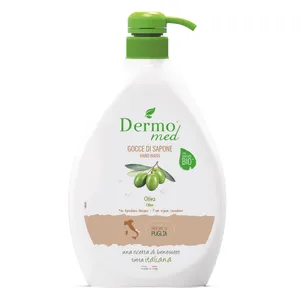 صابون مایع درمومد مدل روغن زیتون و عطر پولیا حجم 600 میلی لیتر