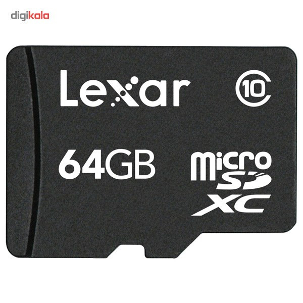 کارت حافظه microSDXC لکسار کلاس 10 همراه با آداپتور SD ظرفیت 64 گیگابایت