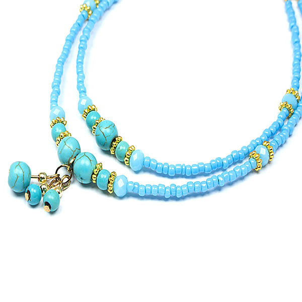 پابند زنانه مدل منجوقی نورا دو ردیفه