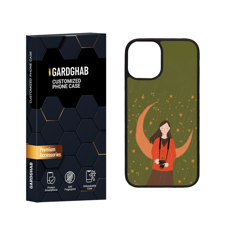 کاور گارد قاب مدل دور ژله ای پشت گلس دخترانه مناسب برای گوشی موبایل اپل iPhone 12 Mini