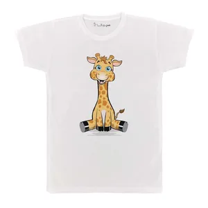 تی شرت بچگانه پرمانه طرح زرافه بامزه کد pmt.5656