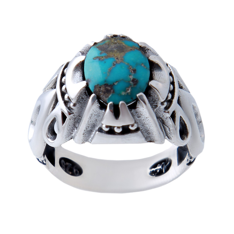  انگشتر نقره مردانه بازرگانی میلادی کد AM_827