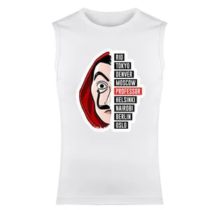 تاپ مردانه مدل MONEY HIEST کد 45 رنگ سفید 