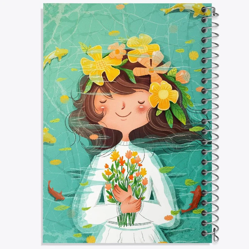 دفتر ژورنال نویسی 50 برگ خندالو مدل نقطه ای طرح دخترانه کد 25632