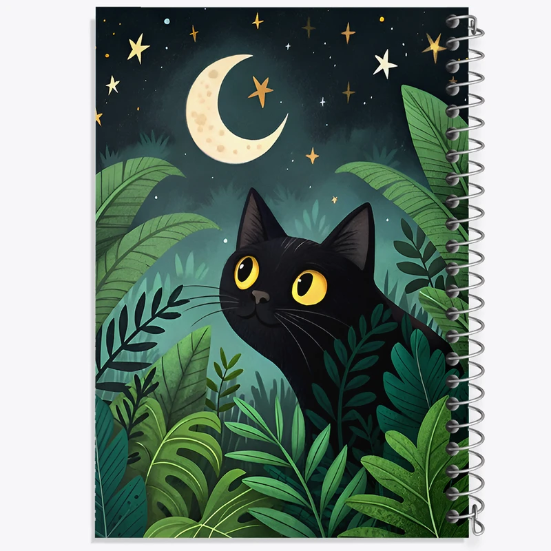 دفتر لیست خرید 50 برگ خندالو طرح گربه و ماه کد F7703